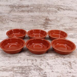 Set of 6 Fiesta Fiestaware HLC Brown Cinnamon 7” Cereal Bowls